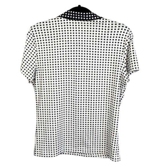 Tail Women's Golf Polo Shirt Black White Stripe Performance Stretch M Golfer - Picture 2 of 5